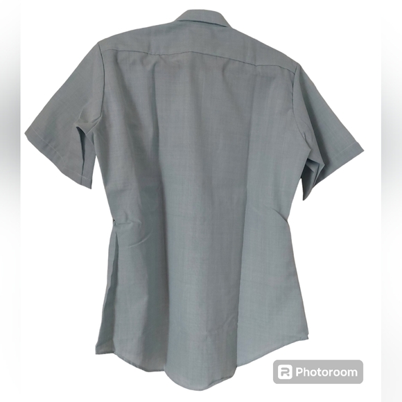 Propper Shirt Mens Size Small Army Green Polyester Wool Dress Shirt Short Sleeve - Picture 2 of 10